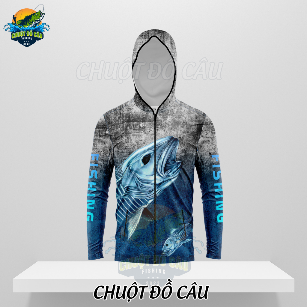 Áo khoác câu cá Big Fish xanh xám