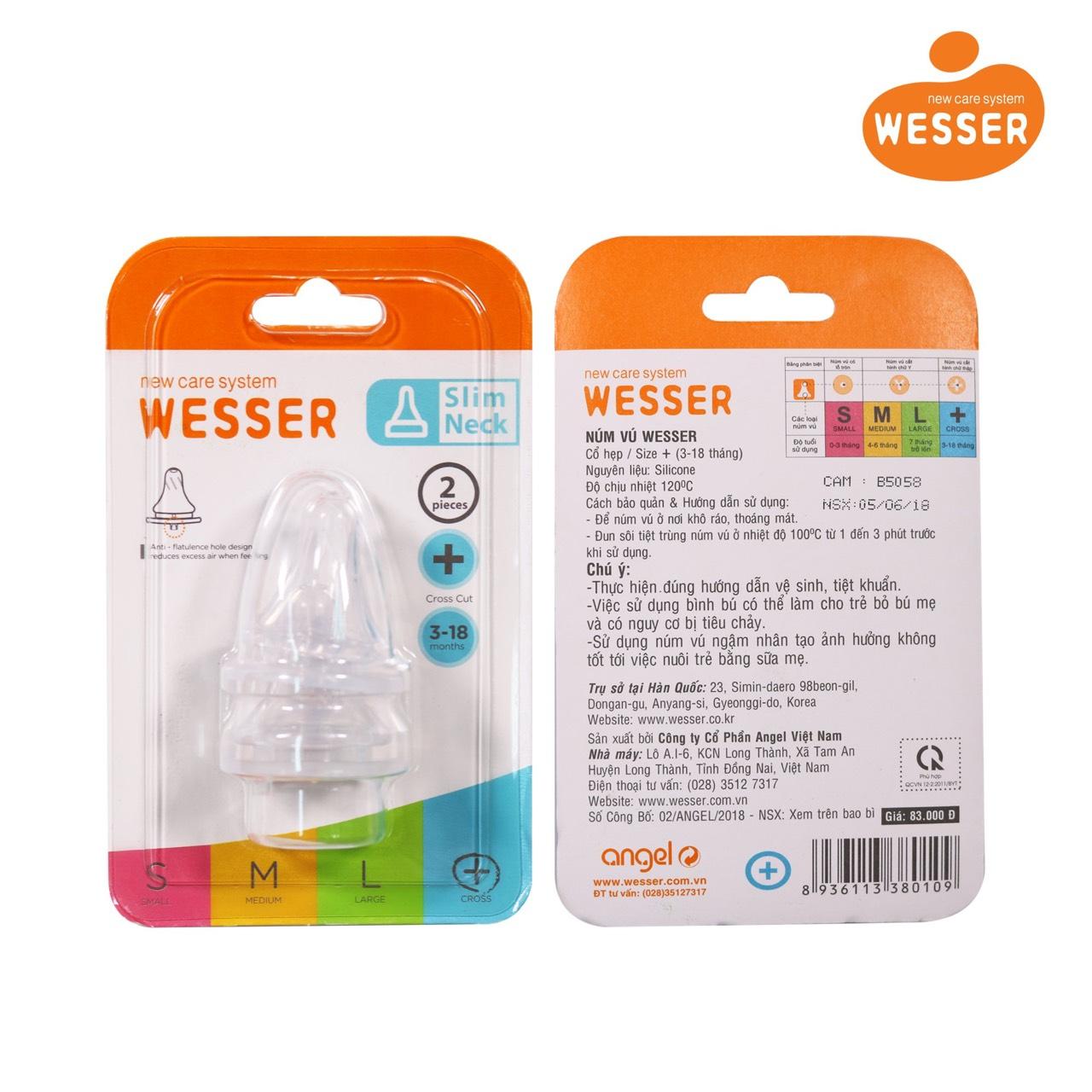 Núm vú wesser cổ hẹp size +