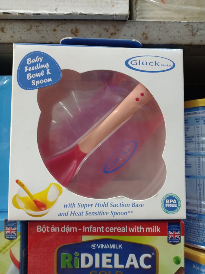 Bộ bát ăn dặm kèm thìa Gluck Baby