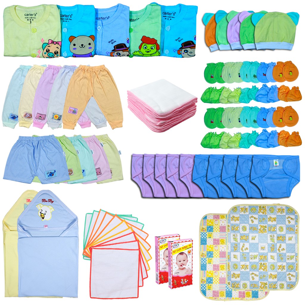 Trọn gói 83 đồ dùng đi sinh dành cho bé sơ sinh từ 2-5kg