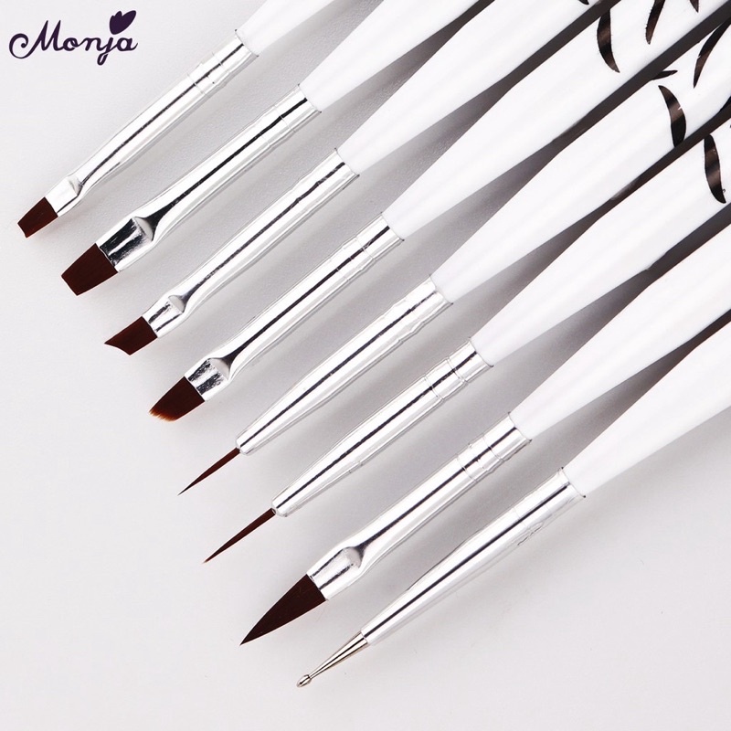 Set cọ vằn 8 cây làm móng,nail