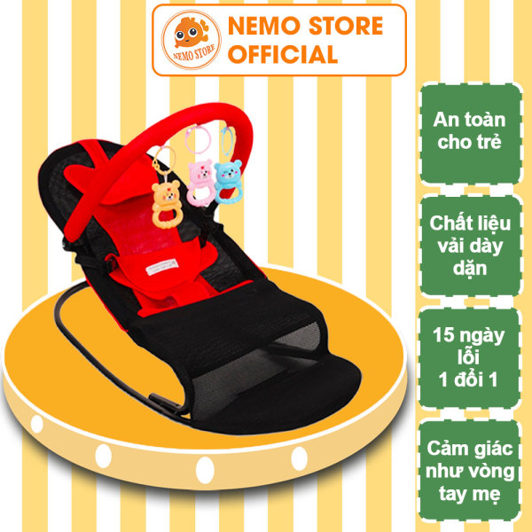 Ghế rυng cho bé đa năng bập bênh - loại cao cấp tự nhún có đồ chơi cho trẻ ngủ Nemo Store