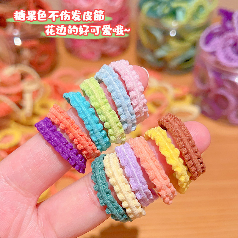 Hộp dây chun mềm co giãn tốt cột tóc cho bé gái MS 49