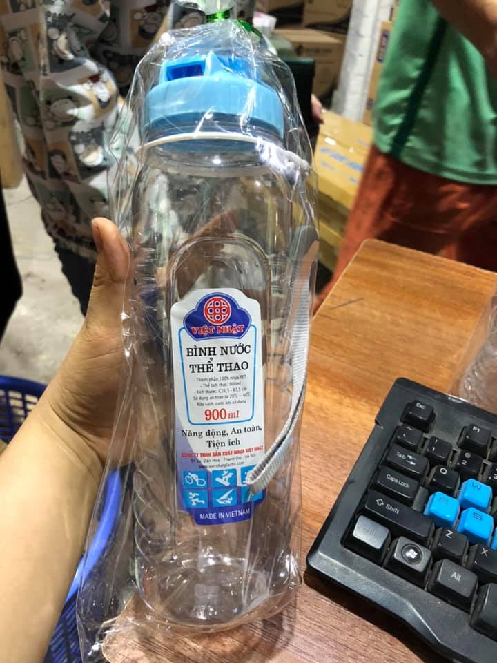 Combo 2 Bình Đựng Nước Học Sinh, Đi Thể Thao 900ml