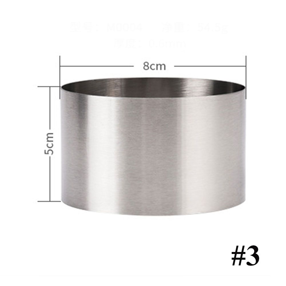 QIGUI New Decorating Bakeware Mould Cake Mold Mini Round Stainless Steel Mousse Ring