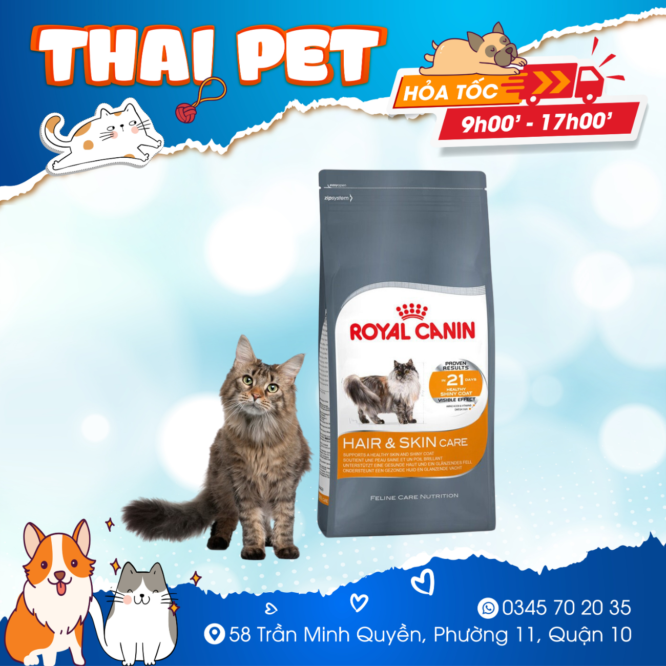 Royal Canin Hair Skin Care Hạt cho mèo 1kg