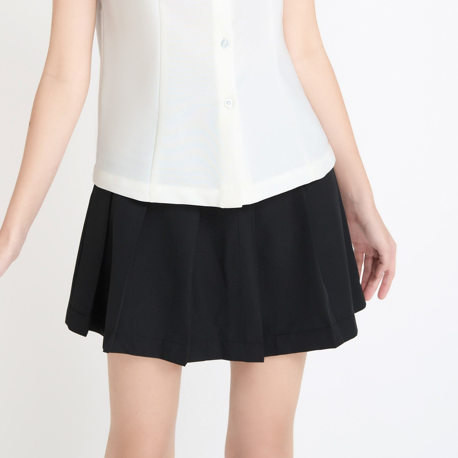 Chân váy mini xếp ly cotton mịn Maybi