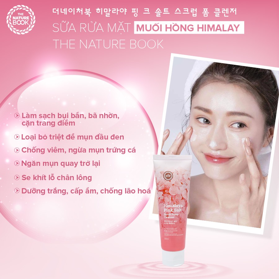 [HCM]Sữa rửa mặt muối hồng The Nature Book