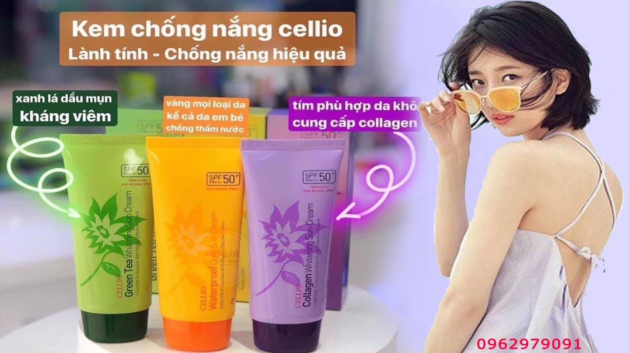 Kem chống nắng trắng da Cellio Collagen 70g