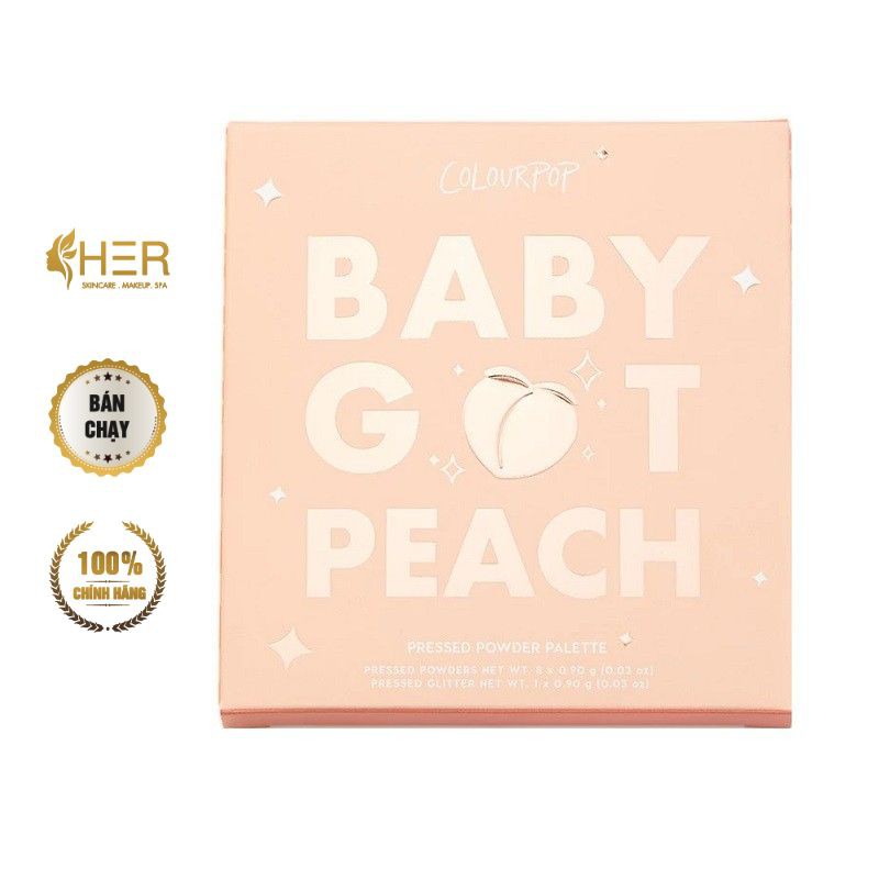 BẢNG PHẤN MẮT COLOURPOP BABY GOT PEACH-  HAPPY HOUSE