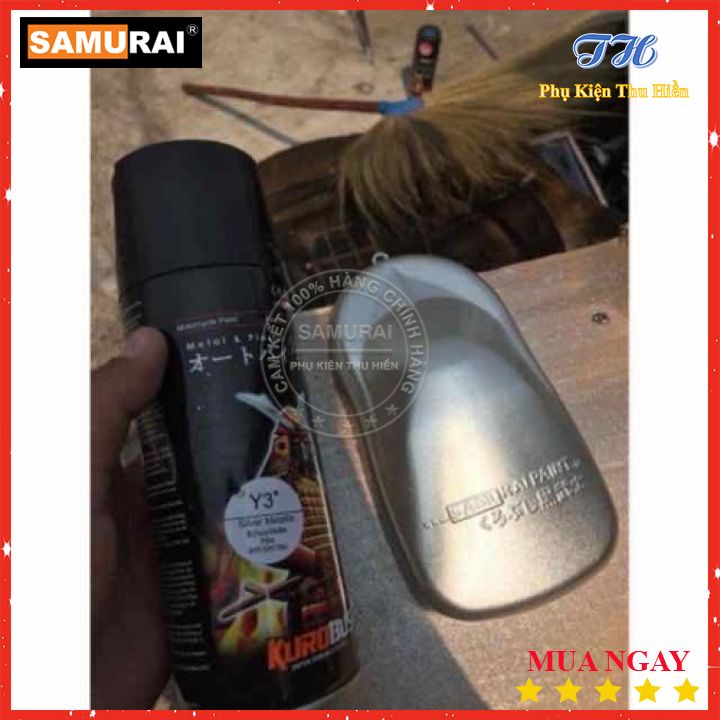 Chai Sơn Samurai Màu Bạc Ánh Kim - Mã Y3