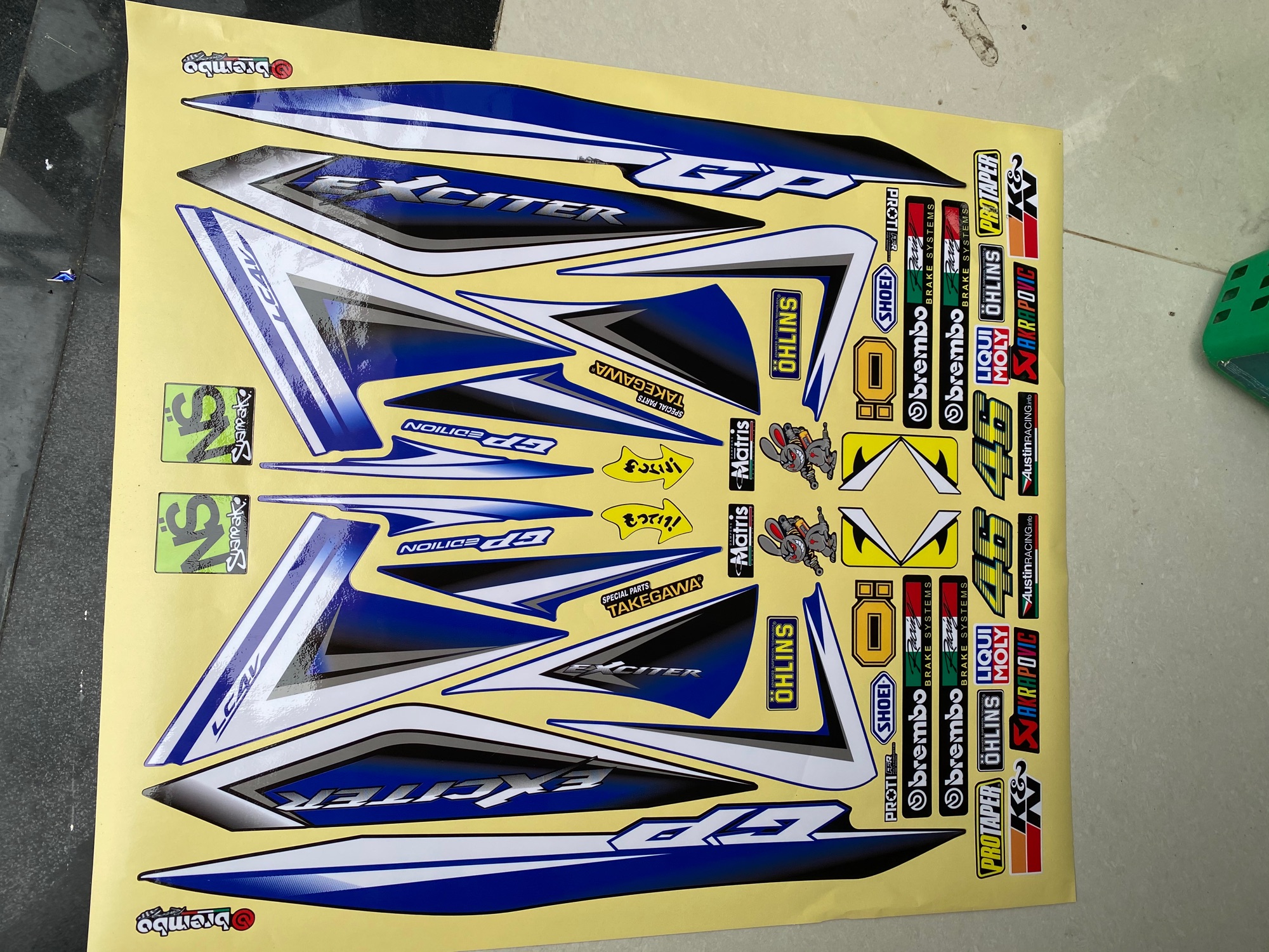 Full bộ Tem rời ex 2010 gp decal đế vàng
