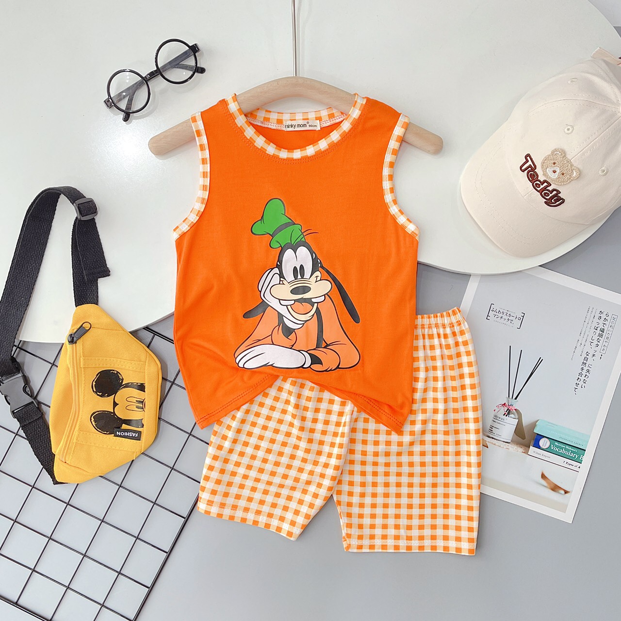(7-18kg) Bộ ba lỗ Minky Mom cho bé trai bé gái