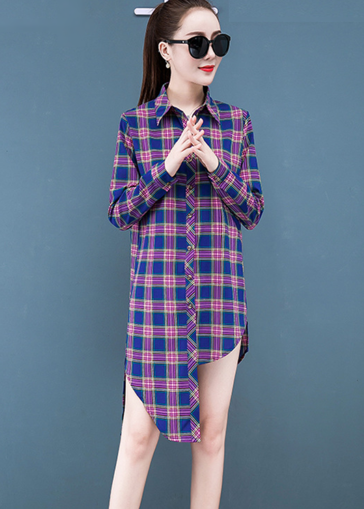Váy Sơ Mi Lệch Tà Thắt Dây Eo Cá Tính DN067 Shop Mây Form Sơ Mi Dài