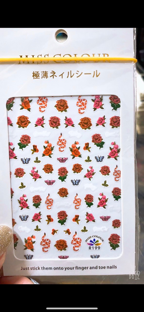 Sticker Trang trí móng 3 ,Miếng dán móng tay 3D nail sticker