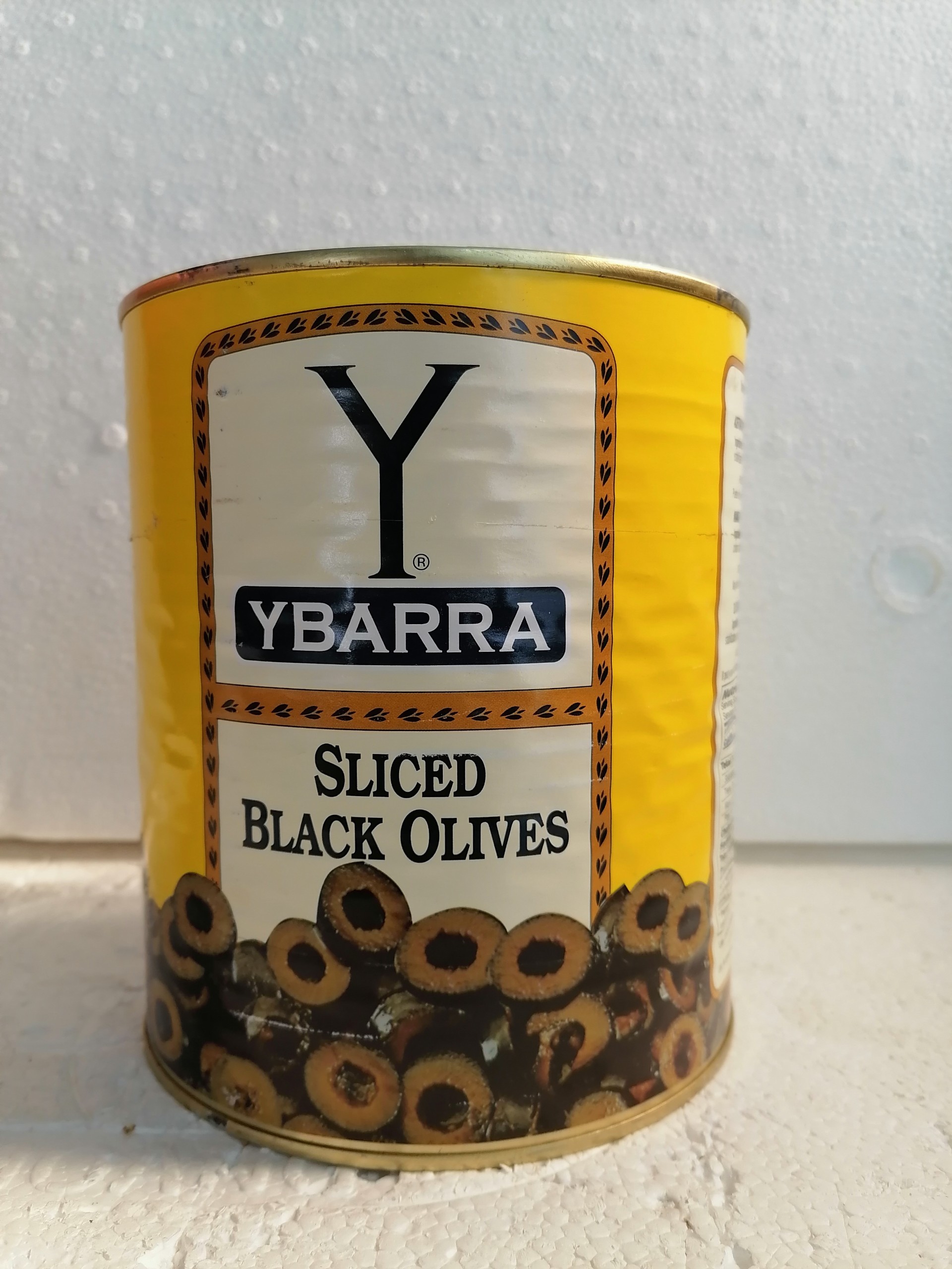 [Hộp lớn 3Kg – XẮT LÁT] TRÁI Ô LIU ĐEN [Spain] YBARRA Sliced Black Olives (atu-hk5)