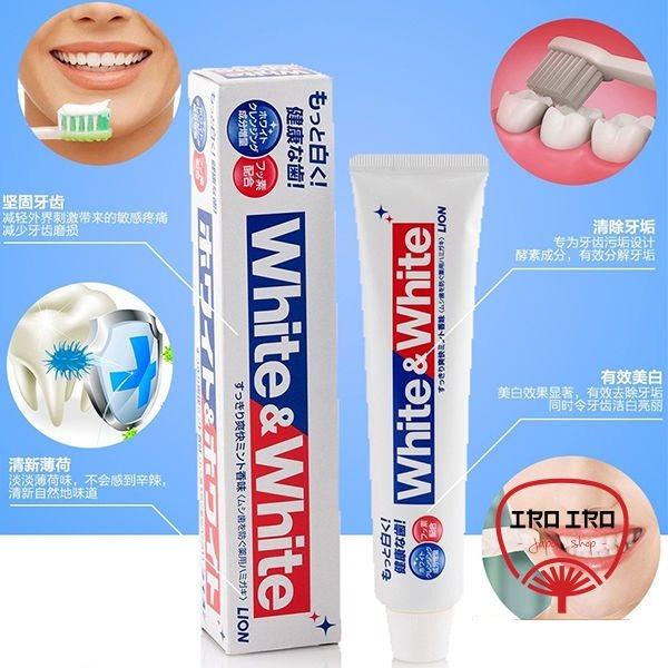 Kem Đánh Răng White & White Lion Nhật Bản (Tuýp 150g x1)