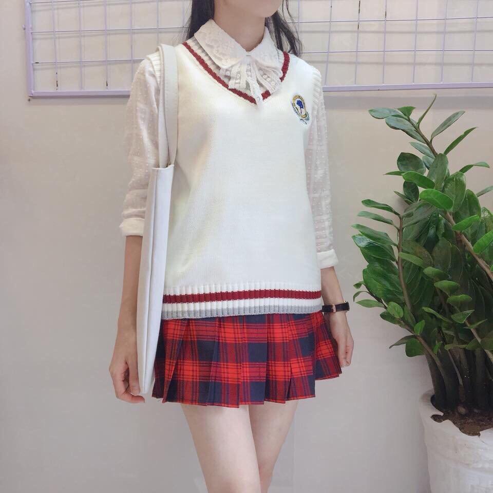 Áo len gile nữ , dáng suông ( không kèm áo trong )