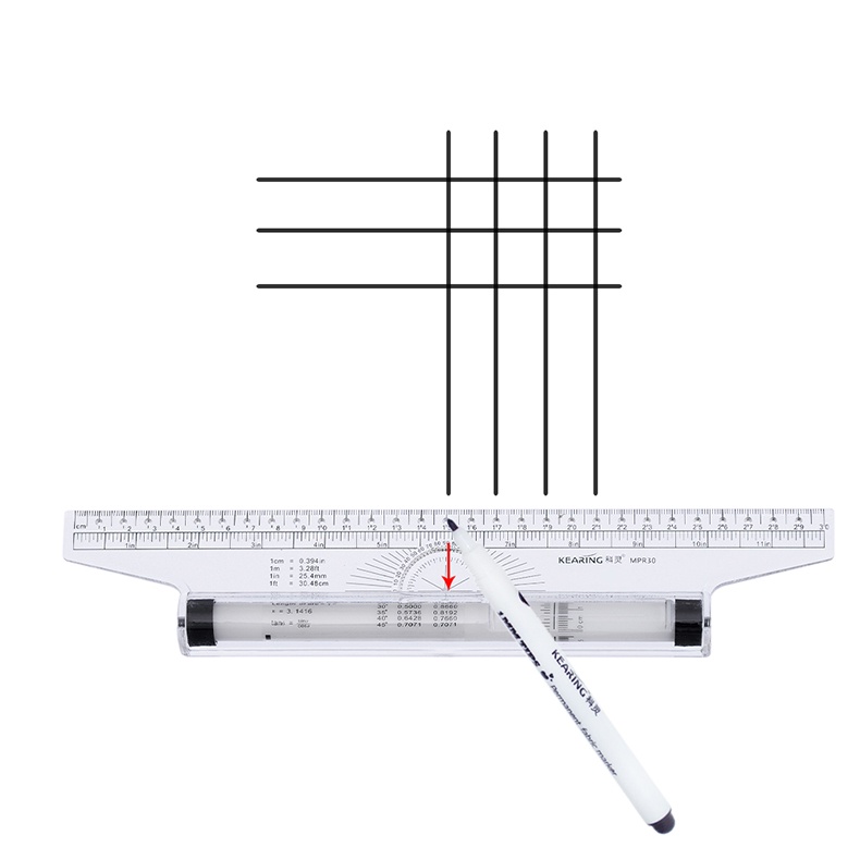 Thước kỹ thuật, thước lăn, rolling ruler đa năng (30cm, 20cm)