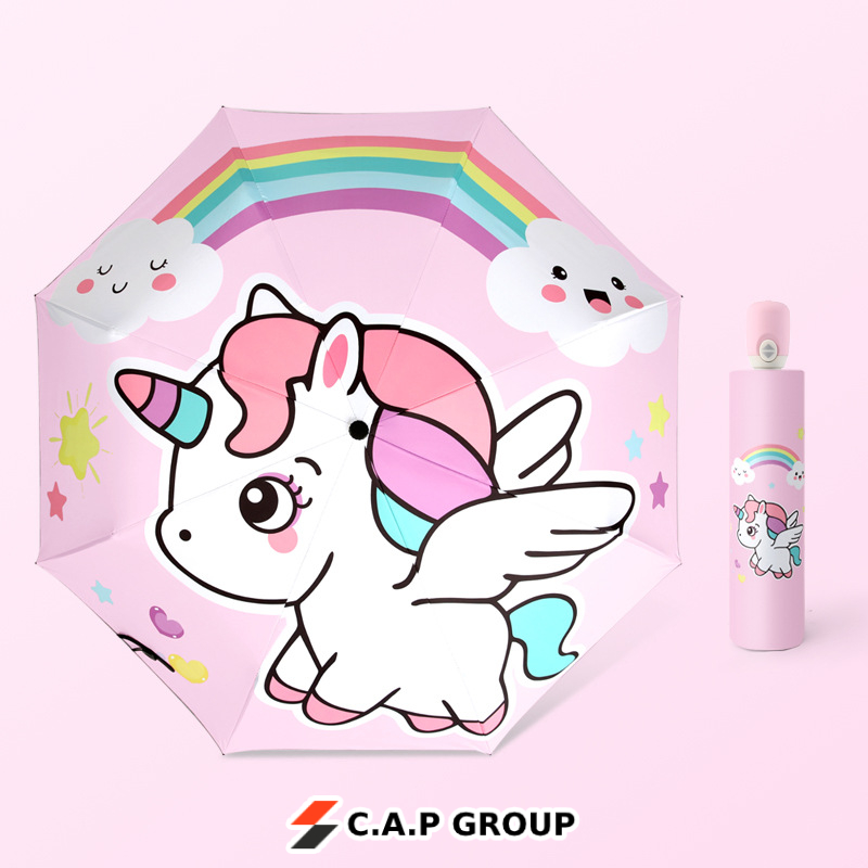 Ô dù che mưa nắng cho trẻ em bé gái bé trai gấp gọn mini có HÌNH THÚ siêu nhẹ chống tia UV có phản quang 2 loại TỰ ĐỘNG và THỦ CÔNG
