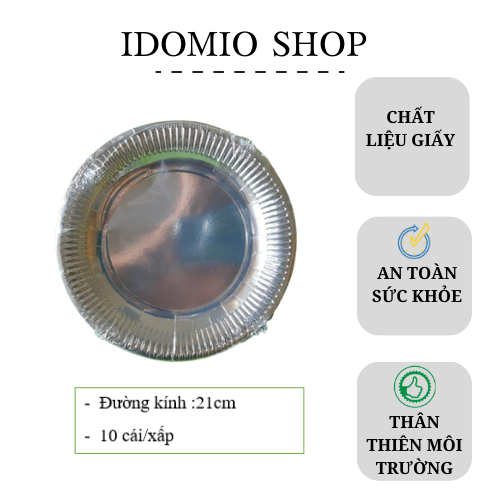 Đĩa Giấy Bạc 21cm- 10 cái