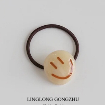 [Tím.Little] Dây thun cột tóc mặt cười smile  phụ kiện chun buộc tóc dễ thương
