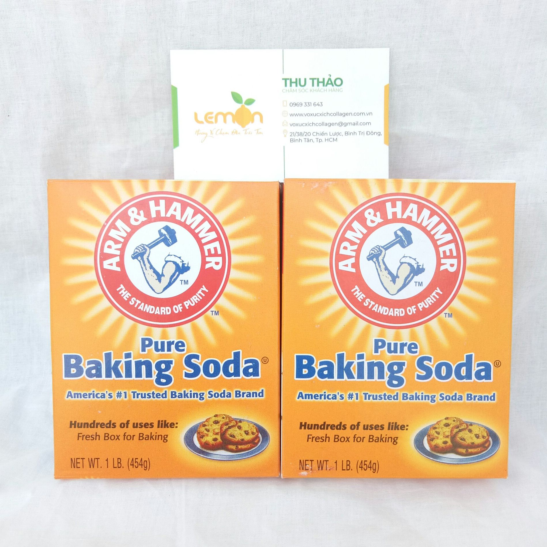 Combo 2 Hộp bột Baking Soda đa công dụng, làm bánh, tẩy trắng - Hộp 454g nhập khẩu Mỹ