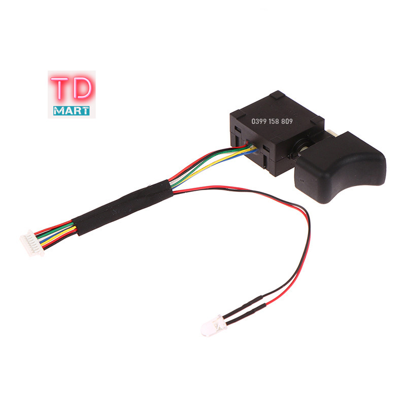 Cò,Công tắc điều tốc cho máy Khoan, Máy siết bulong Không Chổi Than có gắn đèn LED