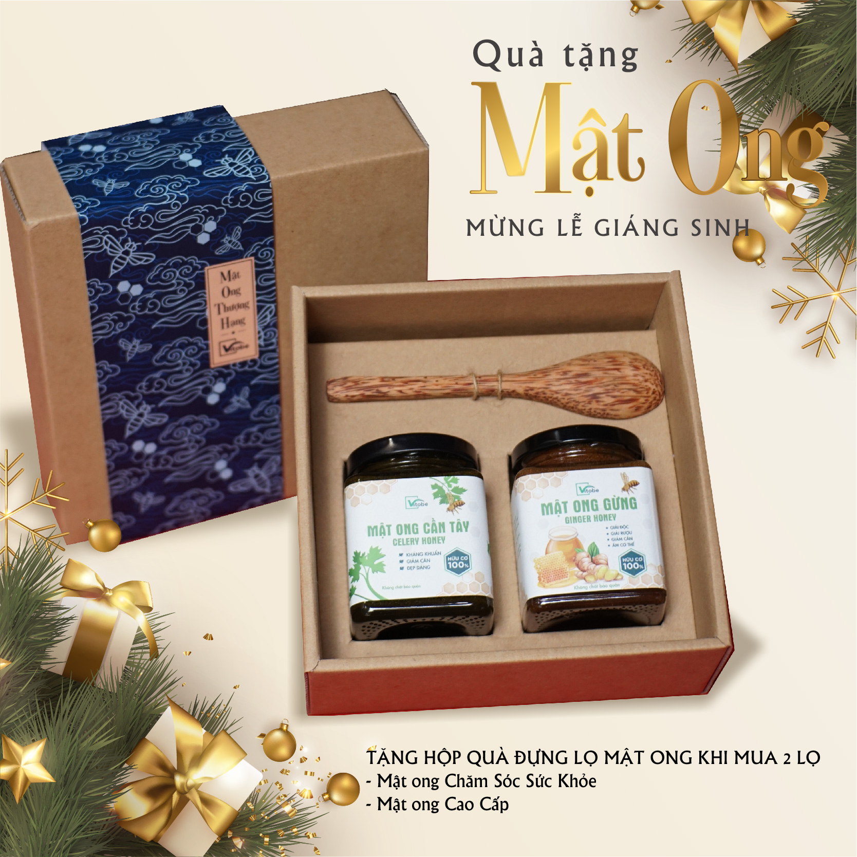 Mật Ong Tỏi Vitobe (300gr) - Hữu Cơ 100%