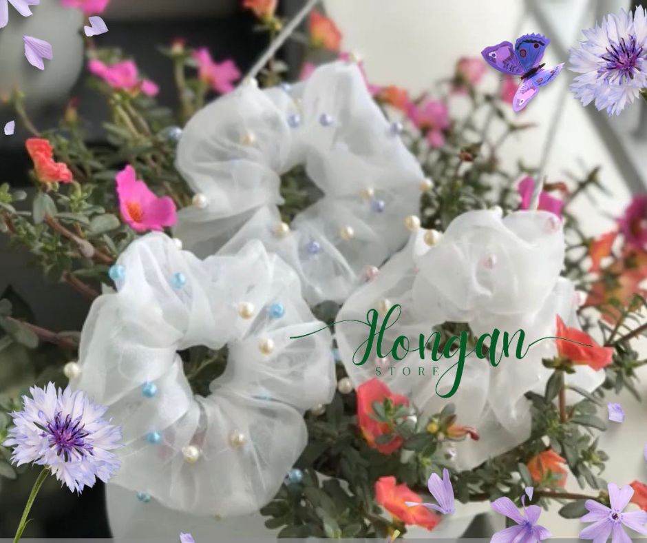 Combo 3 dây buộc tóc, cột tóc vải nữ