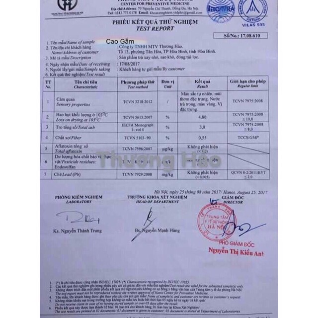 Cao gắm nguyên chất
