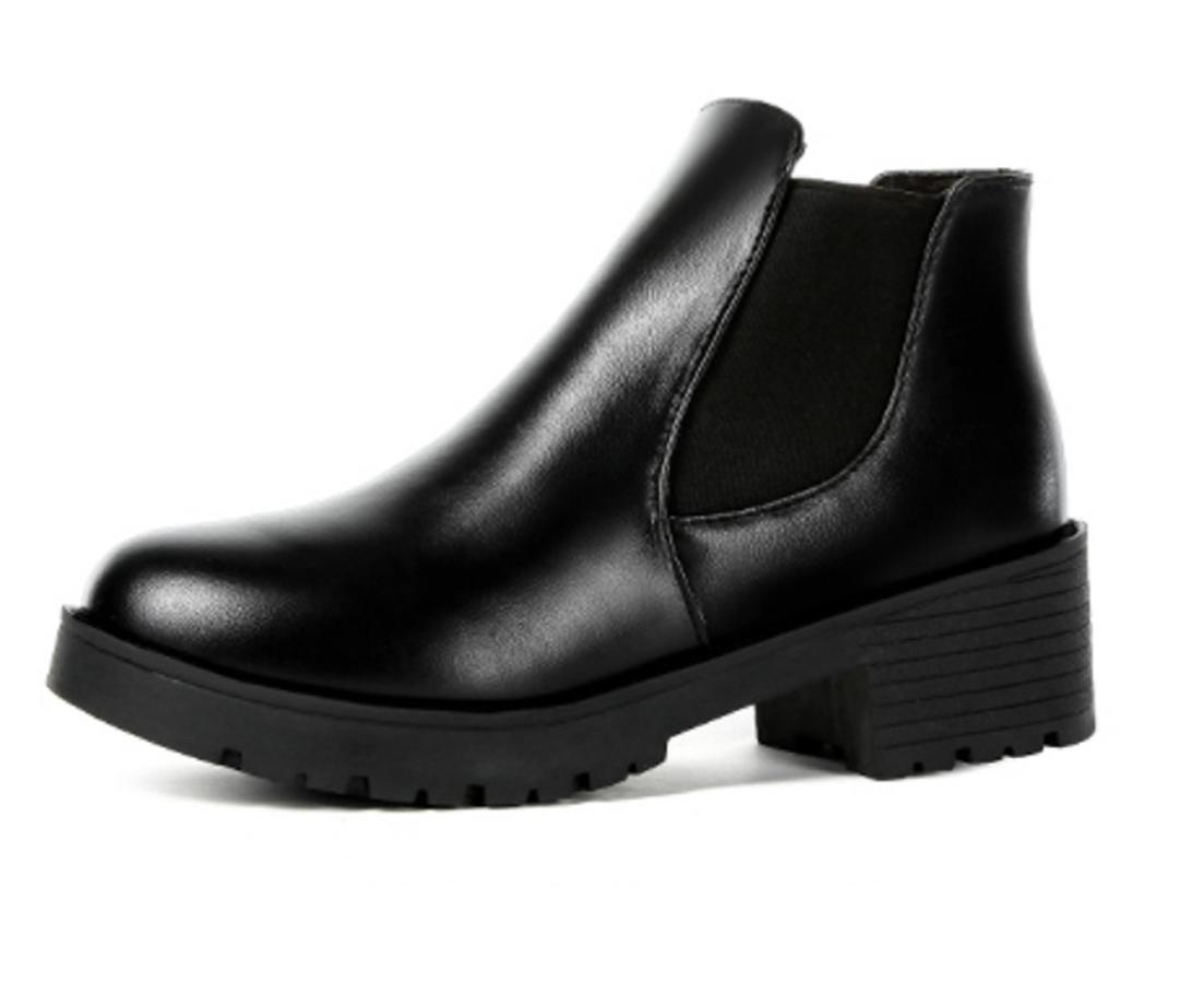 Giày boot chelsea nữ trơn 4 phân cá tính, nhẹ, mang êm S402