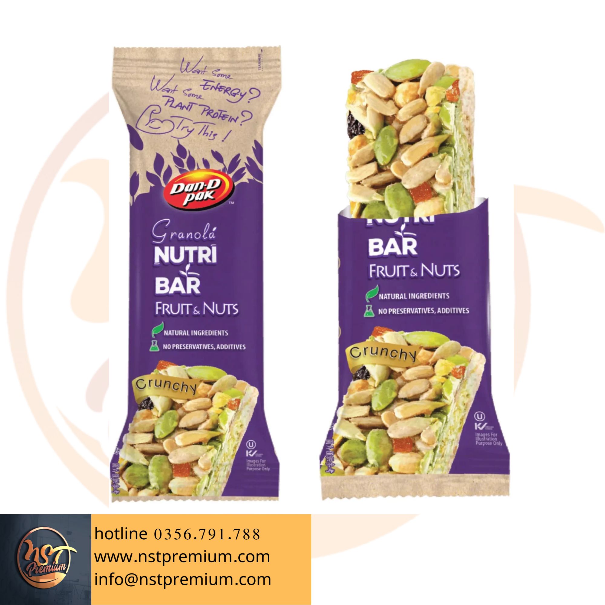 [Chính hãng] Thanh Granola Phú Quý 30g Granola Nutri Bar Fruit & Nuts