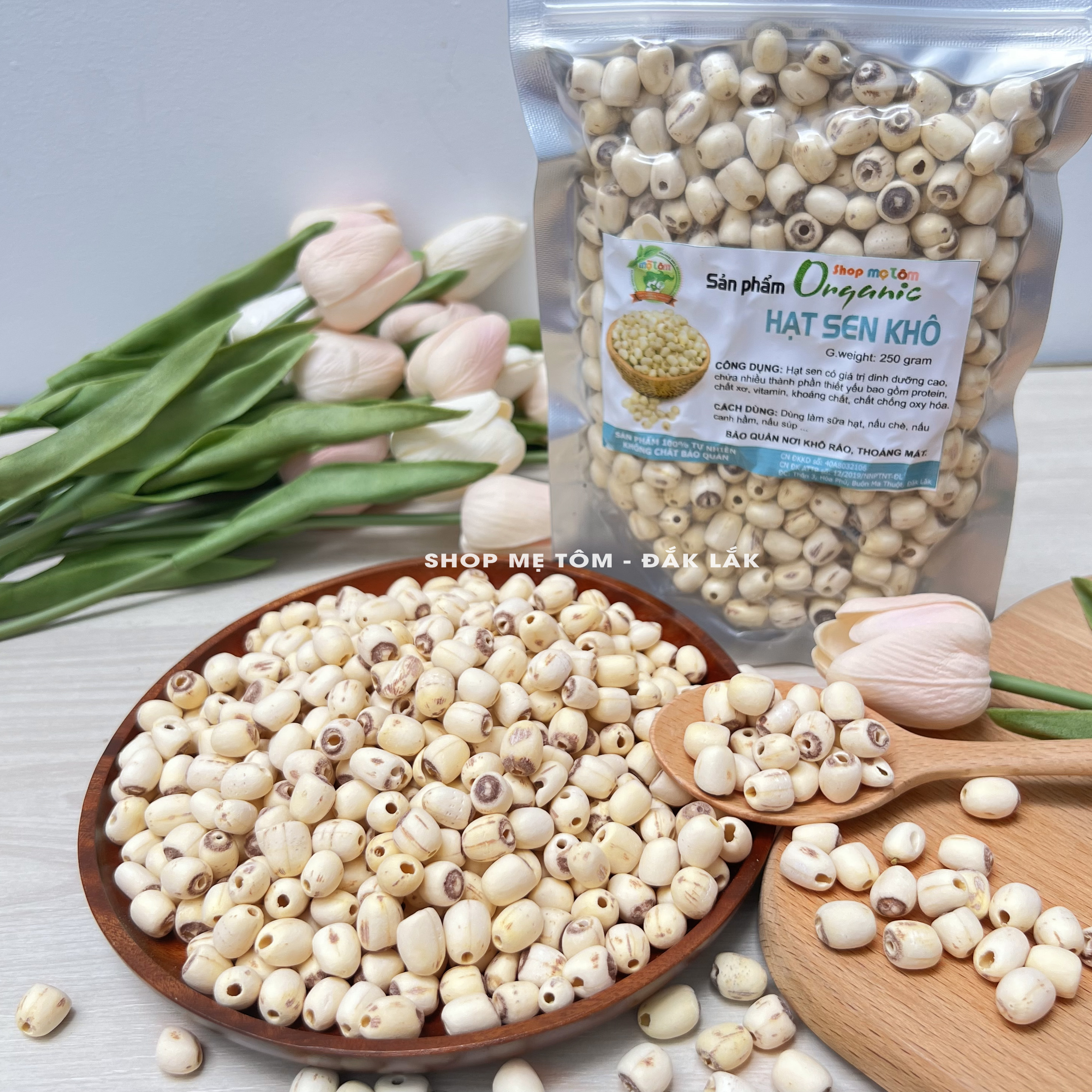 HẠT SEN KHÔ NGON CHUẨN BÙI SHOP MẸ TÔM