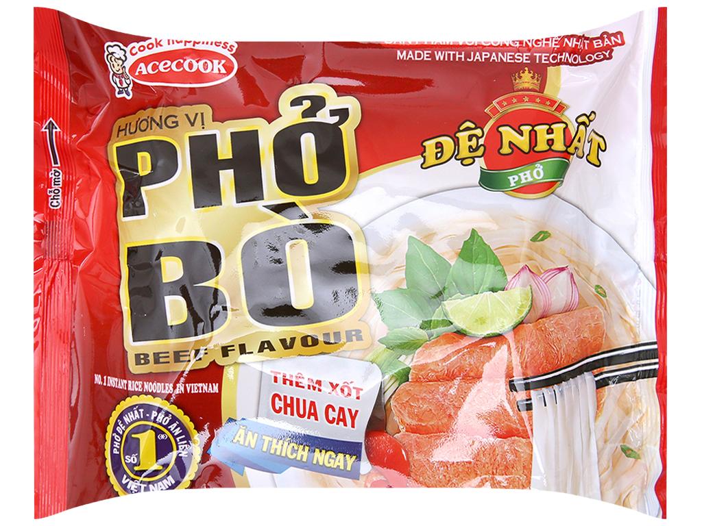 Combo 10 Gói Phở Bò Đệ Nhất Acecook 65G