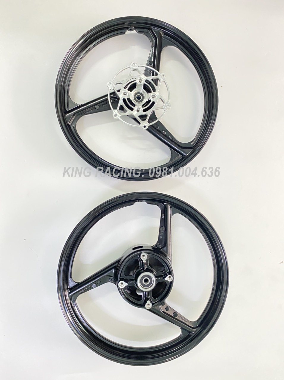CẶP MÂM-VÀNH ĐÚC 3 ĐAO( 3 NAN) GẮN HD,WINER , WINER X(HOẶC CHẾ CHÁO CÁC DÒNG XE 2 THẮNG ĐĨA TRƯỚC SAU)