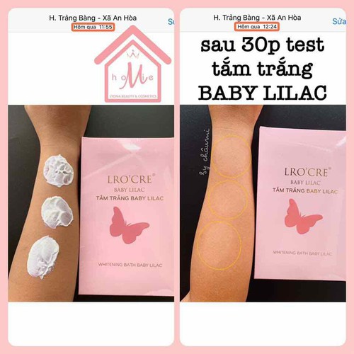 [HCM]TẮM TRẮNG BABY LILAC SÉT 3 GÓI