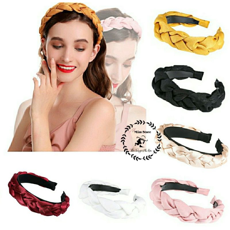 Bờm Mấn Satin Đính Hạt Trai