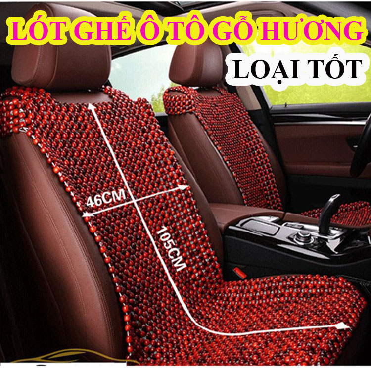 Lót ghế ô tô - Khoác ghế ô tô 100% hạt gỗ hương cao cấp - Thông thoáng - Ngăn ra mồ hôi - Chống ê mỏi - Khử mùi