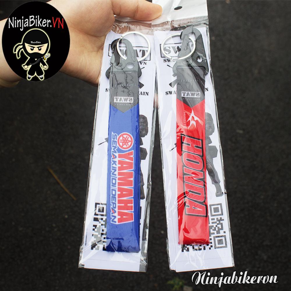 Móc khóa xe máy (Dây satin - Đầu sắt)