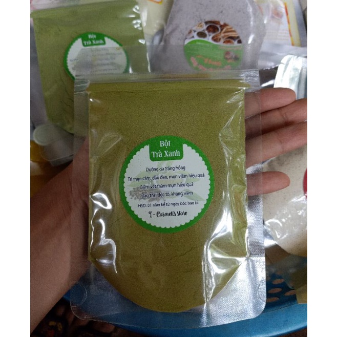 100 gram bột trà xanh handmade nguyên chất