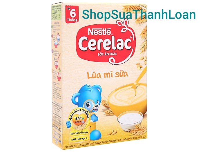 HSD T4-2022 Bột ăn dặm Nestlé Cerelac lúa mì sữa hộp 200g từ 6 tháng