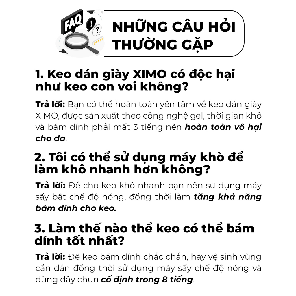 Keo dán giày siêu dính XIMO 60ml, An toàn, Chống nước, Không kết  tủa, Dán được nhiều loại giày