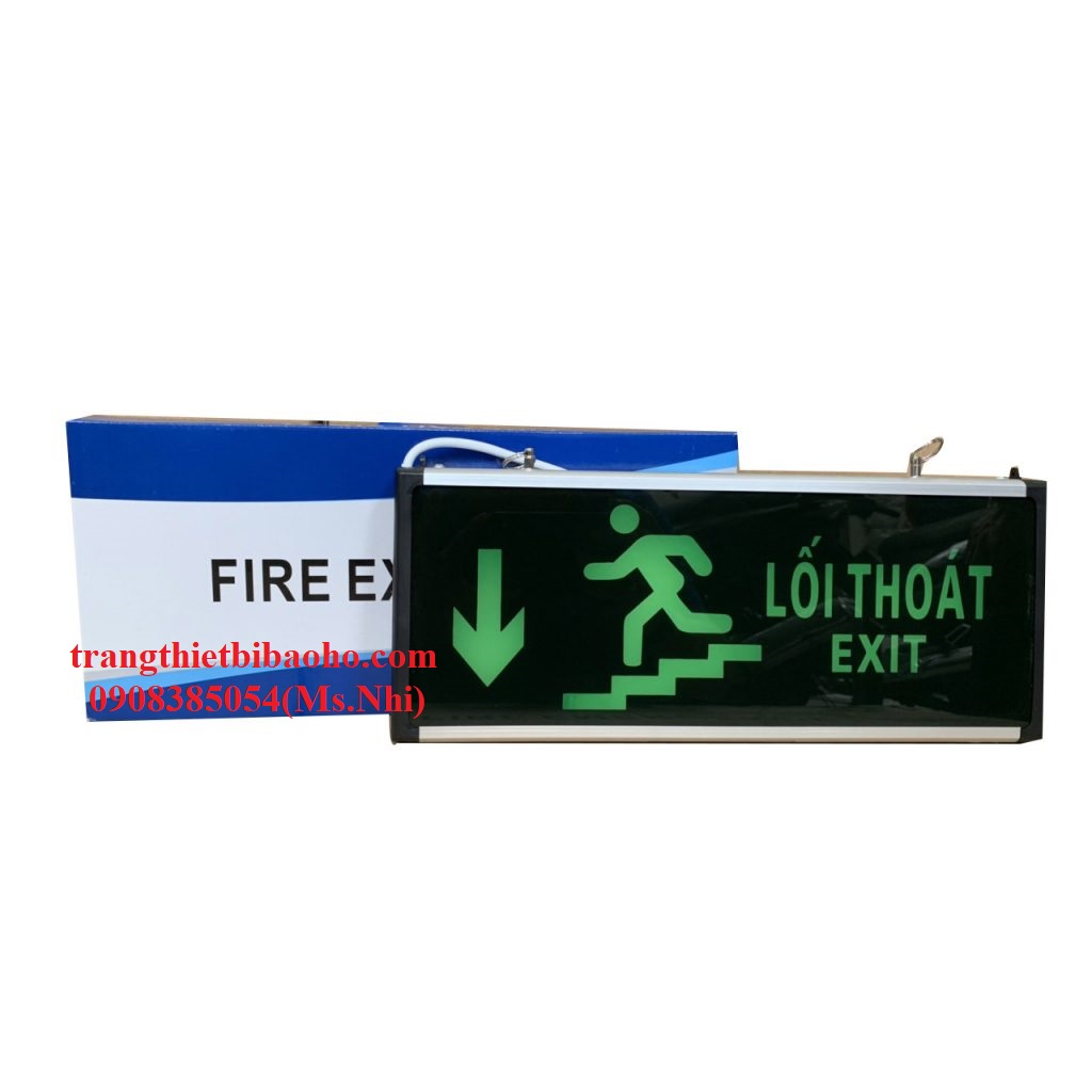 Đèn exit 1 mặt chỉ dẫn lối thoát hiểm sử dụng điện 220V