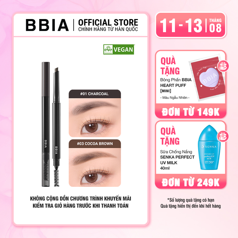 Chì kẻ mày lâu trôi BBIA Last Auto Eyebrow Pencil 0.25g
