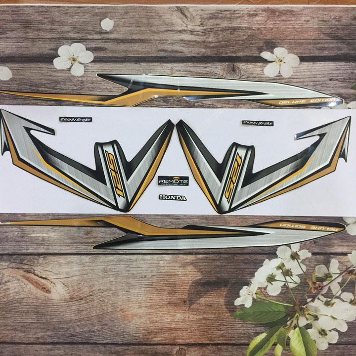 Tem dán xe máy Airblade 125 màu VÀNG đời 2013-2014