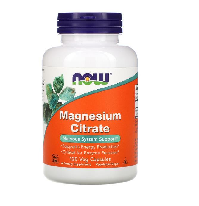 Spot U.S. Now Foods Magnesium Citrate Nervous System Support Supplement 120 Capsules