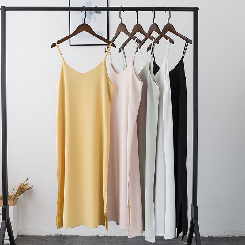 Váy lụa 2 dây suông ulzzang dáng dài maxi đi biển chất lụa cao cấp dày dặn,siêu đẹp