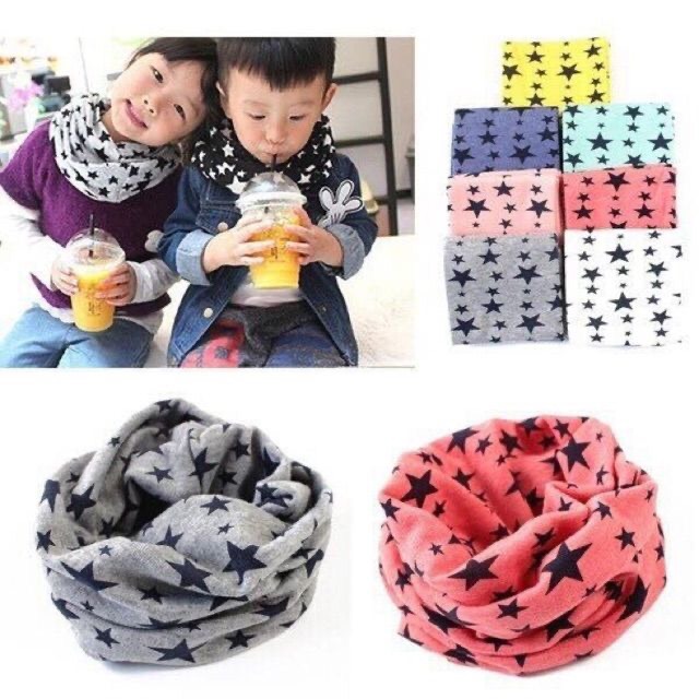 Khăn ống quấn cổ đa năng cotton giữ ấm cho bé