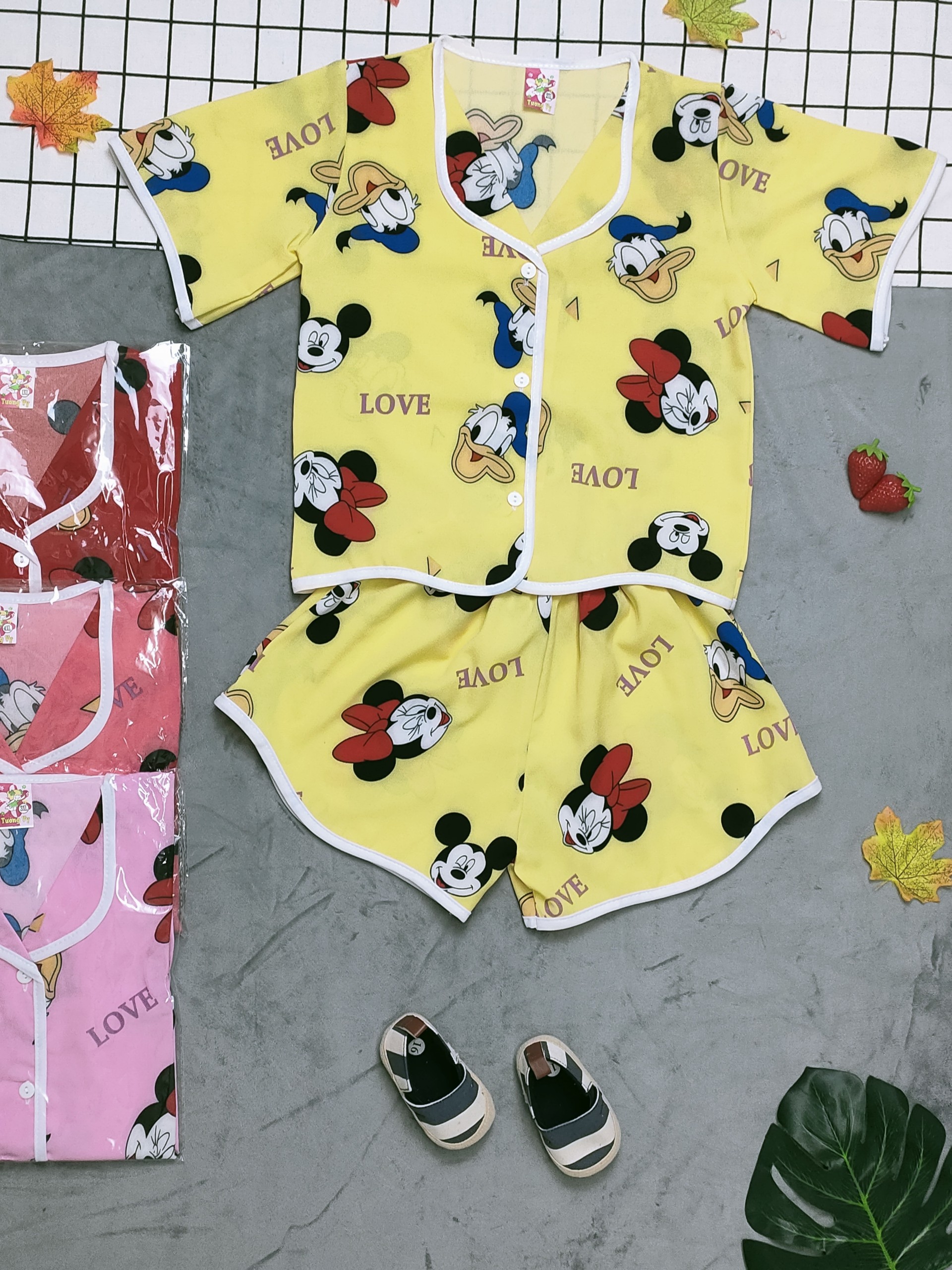 Bộ Pijama Lụa Bé (6-20kg) (giao màu và họa tiết ngẫu nhiên)
